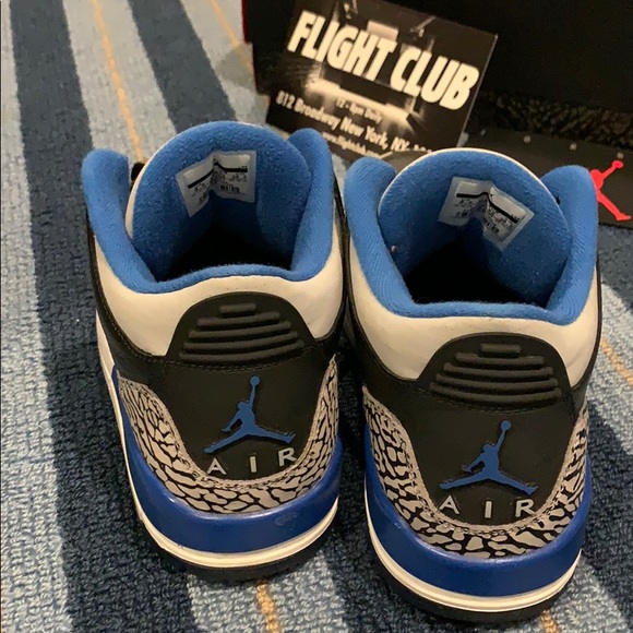 JORDAN 3 RETRO SPORT BLUE- SIZE 8.5 - Picture 3 of 6